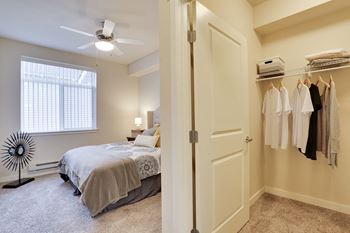 Apartment- model bedroom and closet